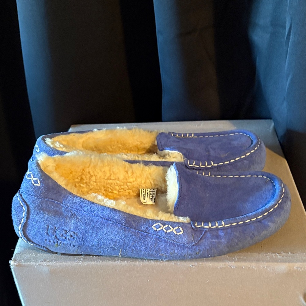 UGG Royal Blue Moccasin Slippers